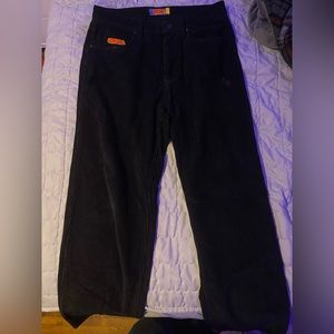 Empyre Loose Fit Black Corduroy Skate Pants